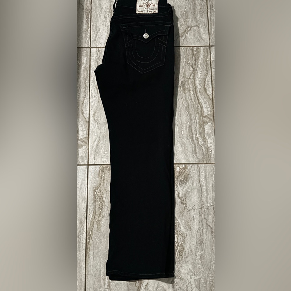 True Religion Ricky Relaxed Straight Jeans Black